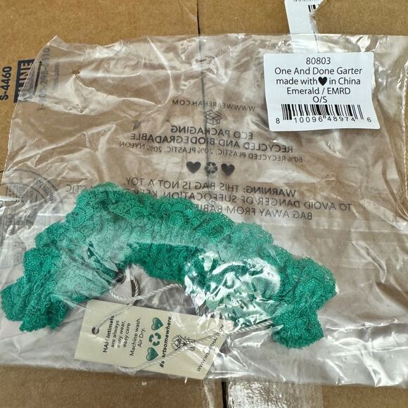 💎 Free People HAH One and Done Garter Emerald - Picture 5 of 7